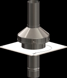 Schornsteinkopfset Edelstahl, 160 mm