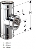 T-Stck 90 Feuerungsanschluss, 250mm